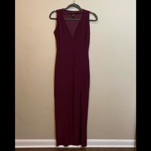Wine colored long dress
